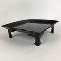 Japanese Wooden Legged Tray Lacquered Table Vtg Ozen Black Nurimono UR751