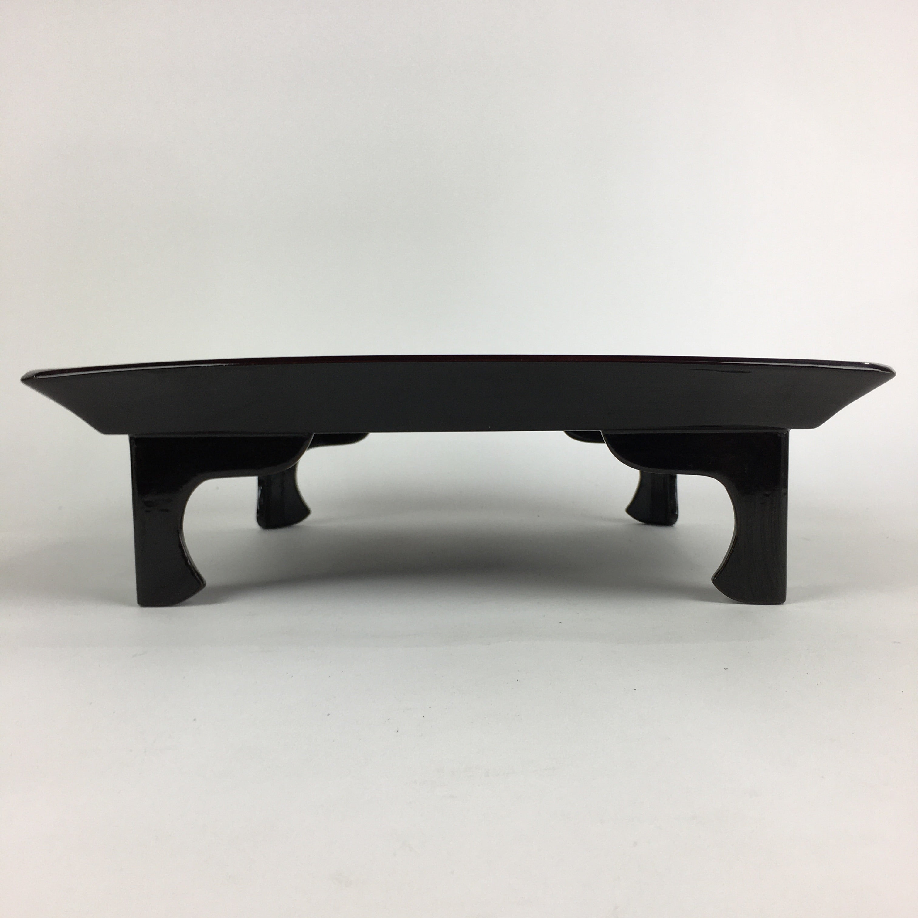 Japanese Wooden Legged Tray Lacquered Table Vtg Ozen Black Nurimono UR752
