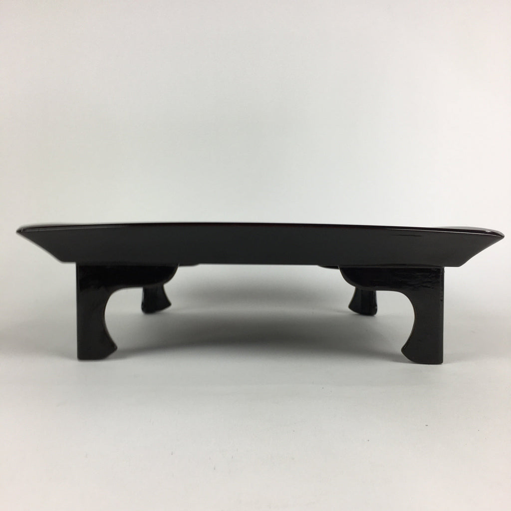 Japanese Wooden Legged Tray Lacquered Table Vtg Ozen Black Nurimono UR752