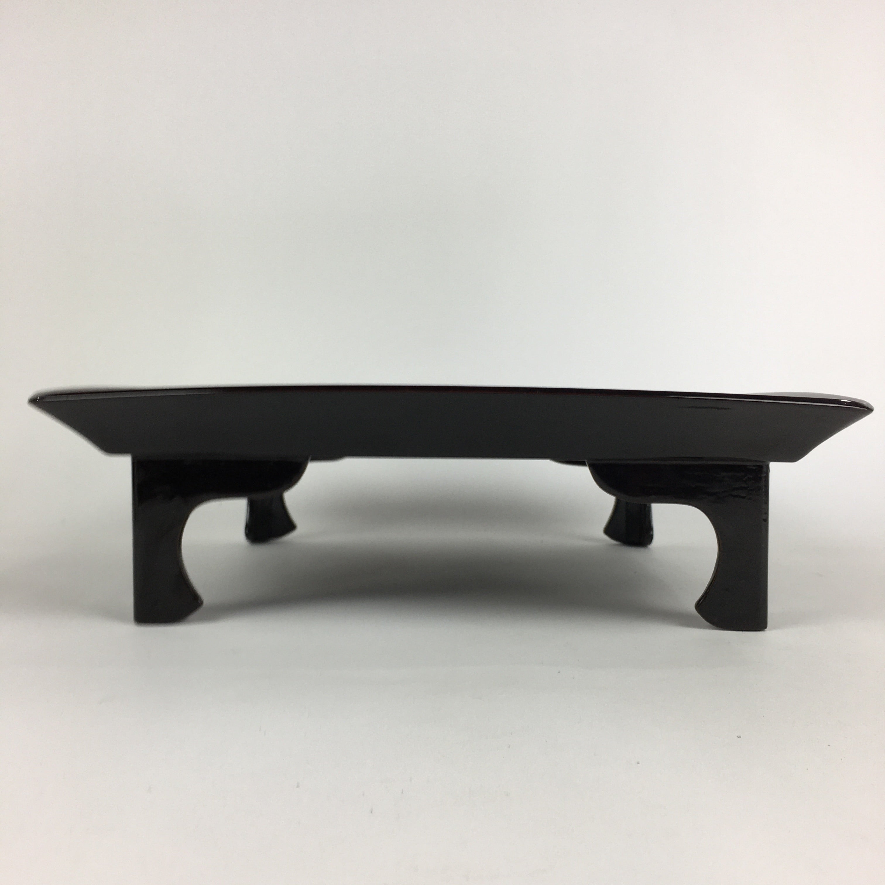 Japanese Wooden Legged Tray Lacquered Table Vtg Ozen Black Nurimono UR752