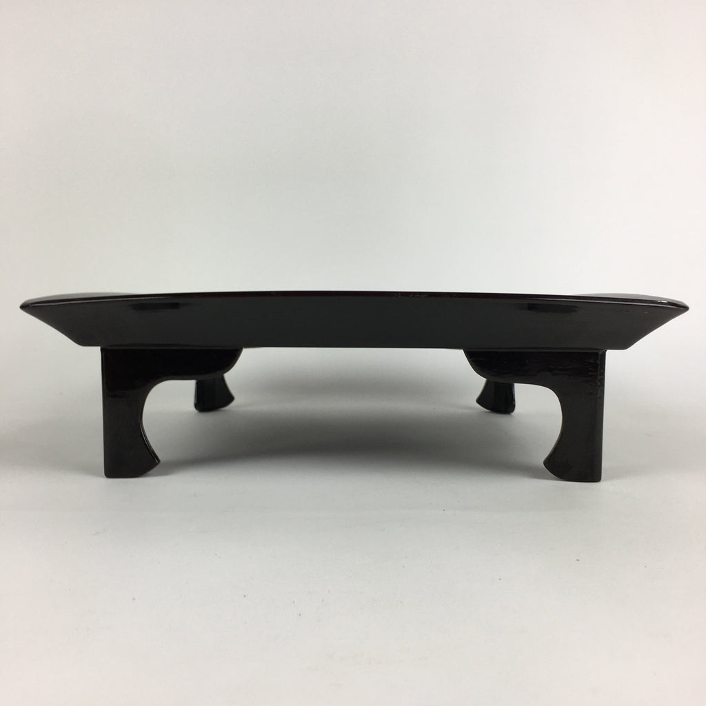 Japanese Wooden Legged Tray Lacquered Table Vtg Ozen Black Nurimono UR752