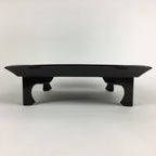 Japanese Wooden Legged Tray Lacquered Table Vtg Ozen Black Nurimono UR752