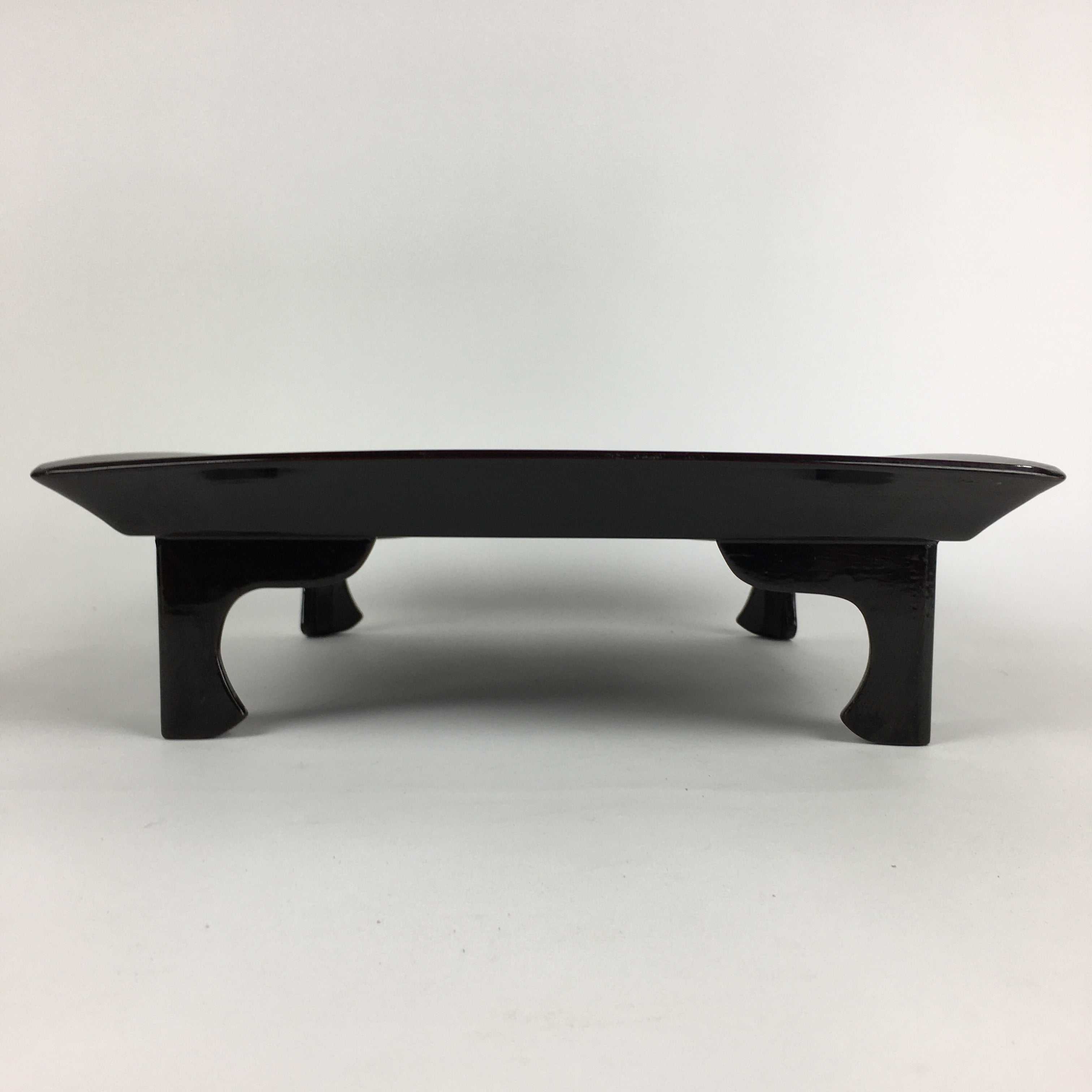 Japanese Wooden Legged Tray Lacquered Table Vtg Ozen Black Nurimono UR752