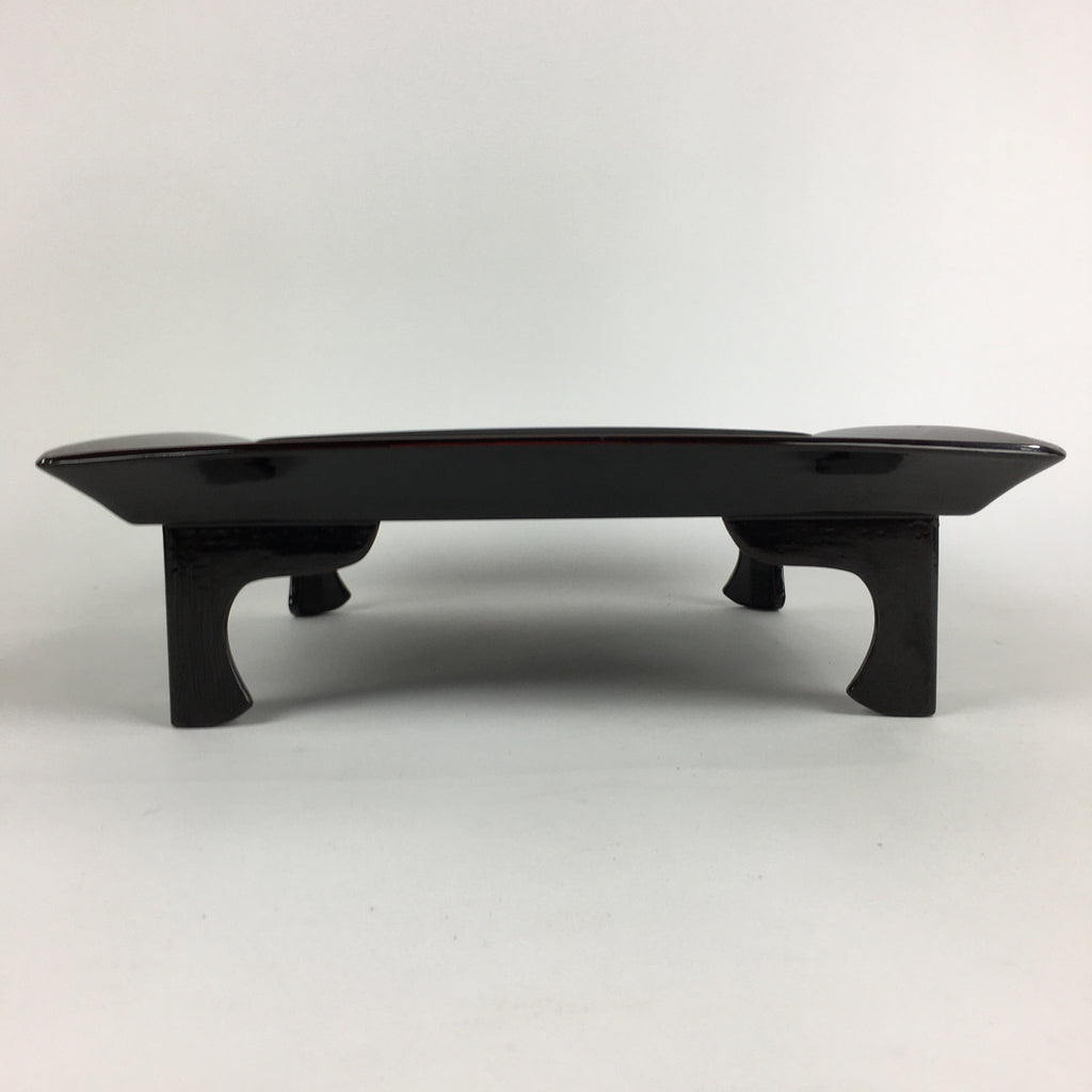 Japanese Wooden Legged Tray Lacquered Table Vtg Ozen Black Nurimono UR752