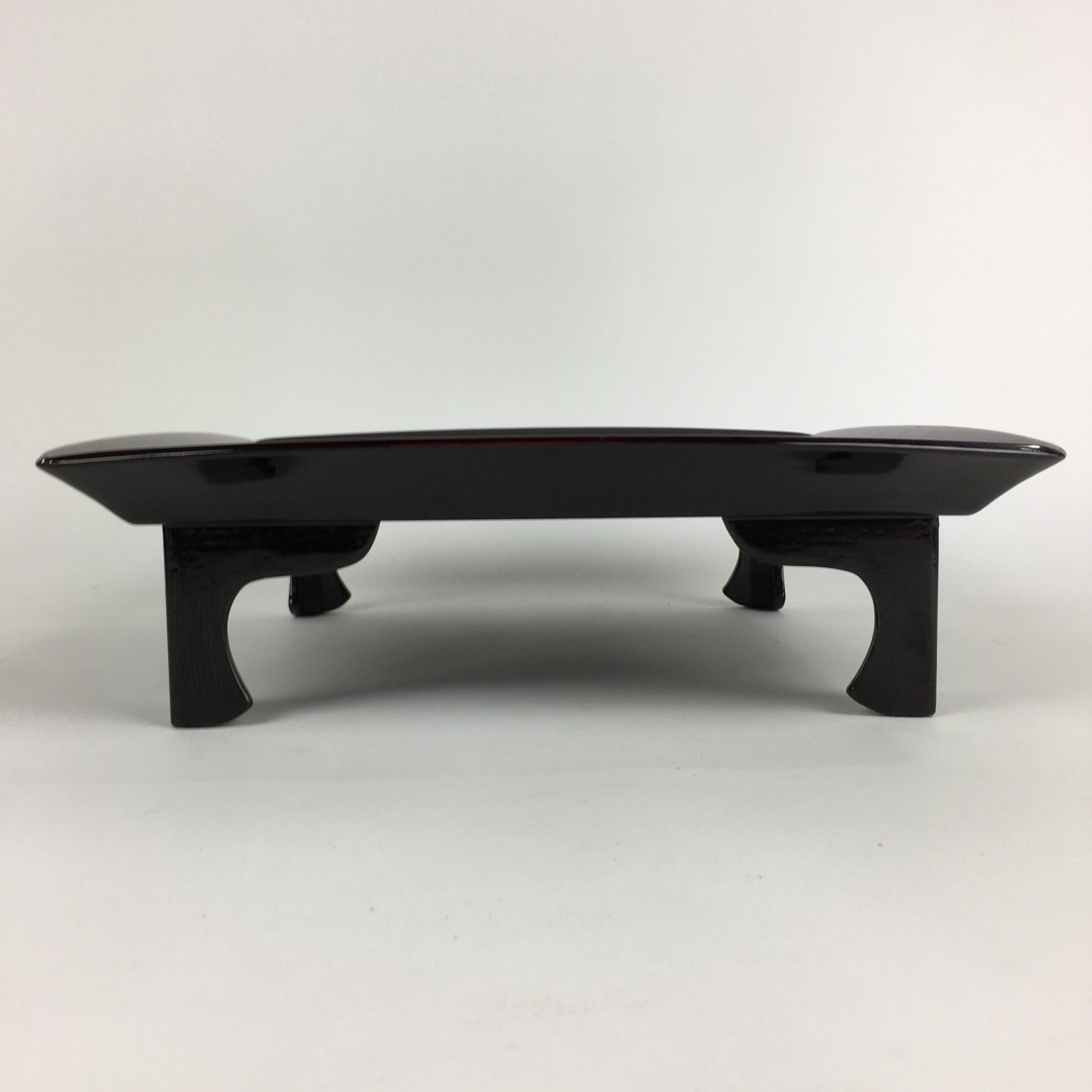 Japanese Wooden Legged Tray Lacquered Table Vtg Ozen Black Nurimono UR752