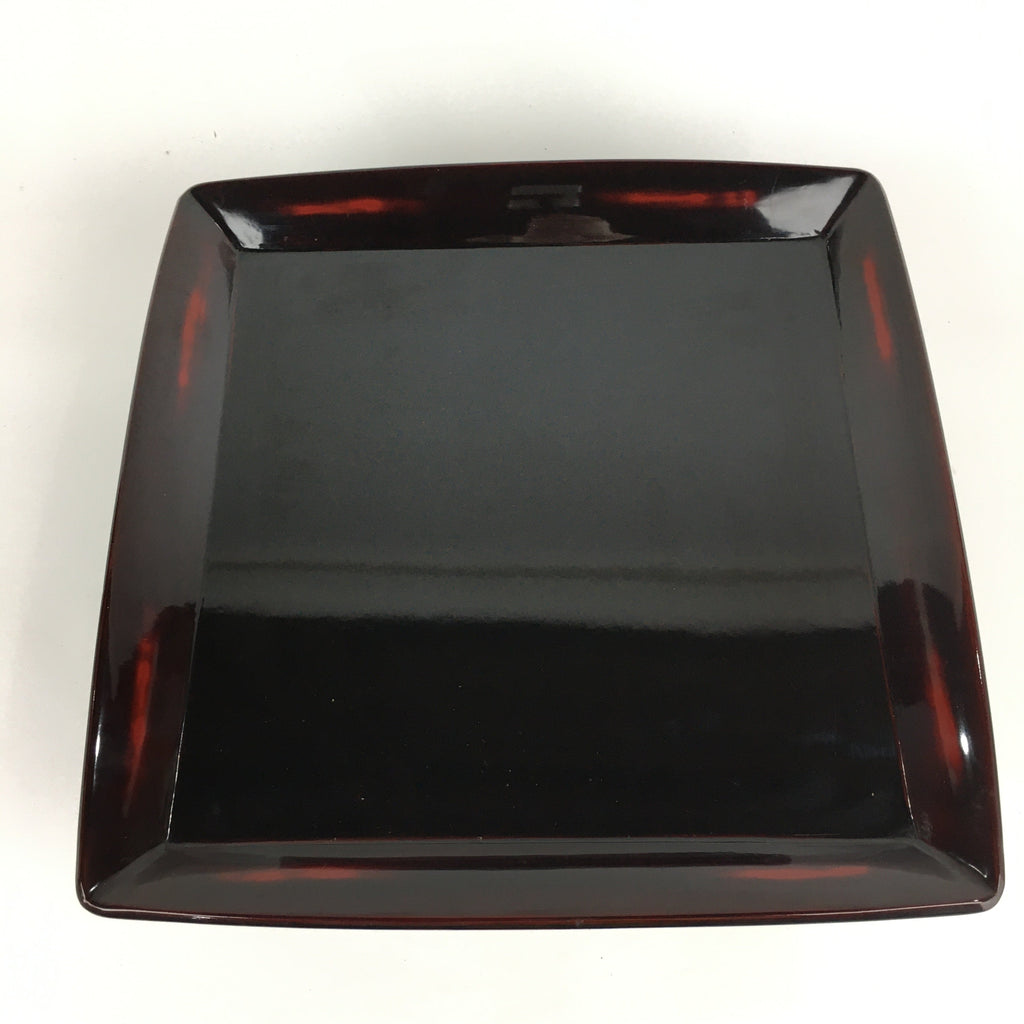 Japanese Wooden Legged Tray Lacquered Table Vtg Ozen Black Nurimono UR752