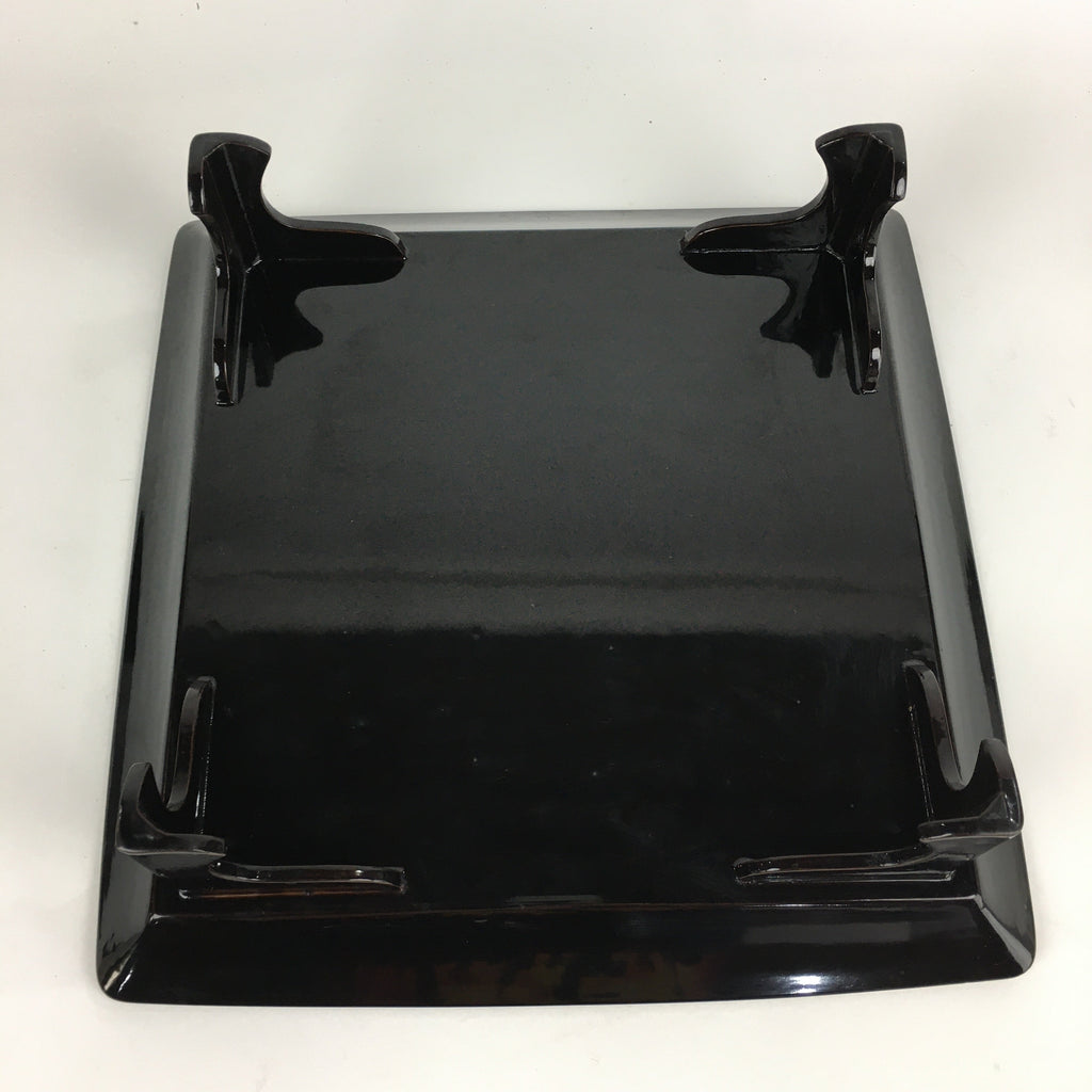 Japanese Wooden Legged Tray Lacquered Table Vtg Ozen Black Nurimono UR752