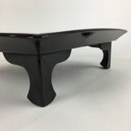 Japanese Wooden Legged Tray Lacquered Table Vtg Ozen Black Nurimono UR752