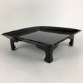Japanese Wooden Legged Tray Lacquered Table Vtg Ozen Black Nurimono UR752