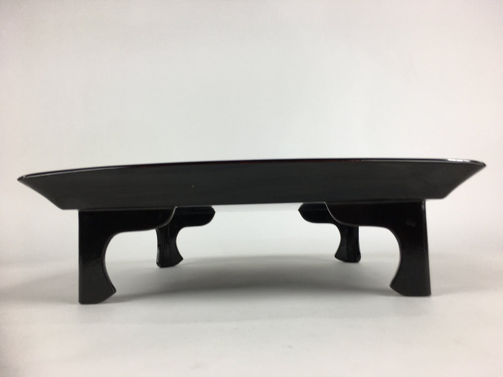 Japanese Wooden Legged Tray Lacquered Table Vtg Ozen Black Nurimono UR753