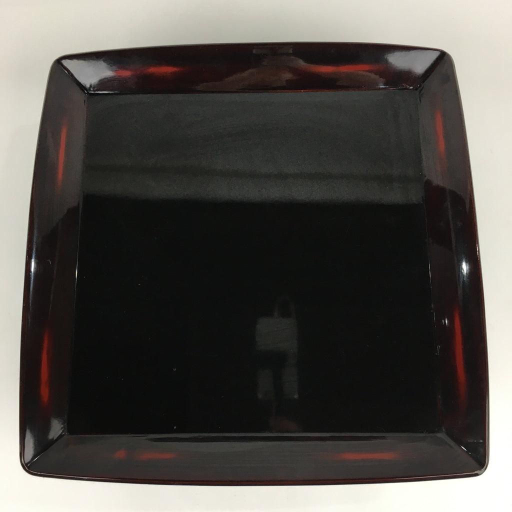 Japanese Wooden Legged Tray Lacquered Table Vtg Ozen Black Nurimono UR753
