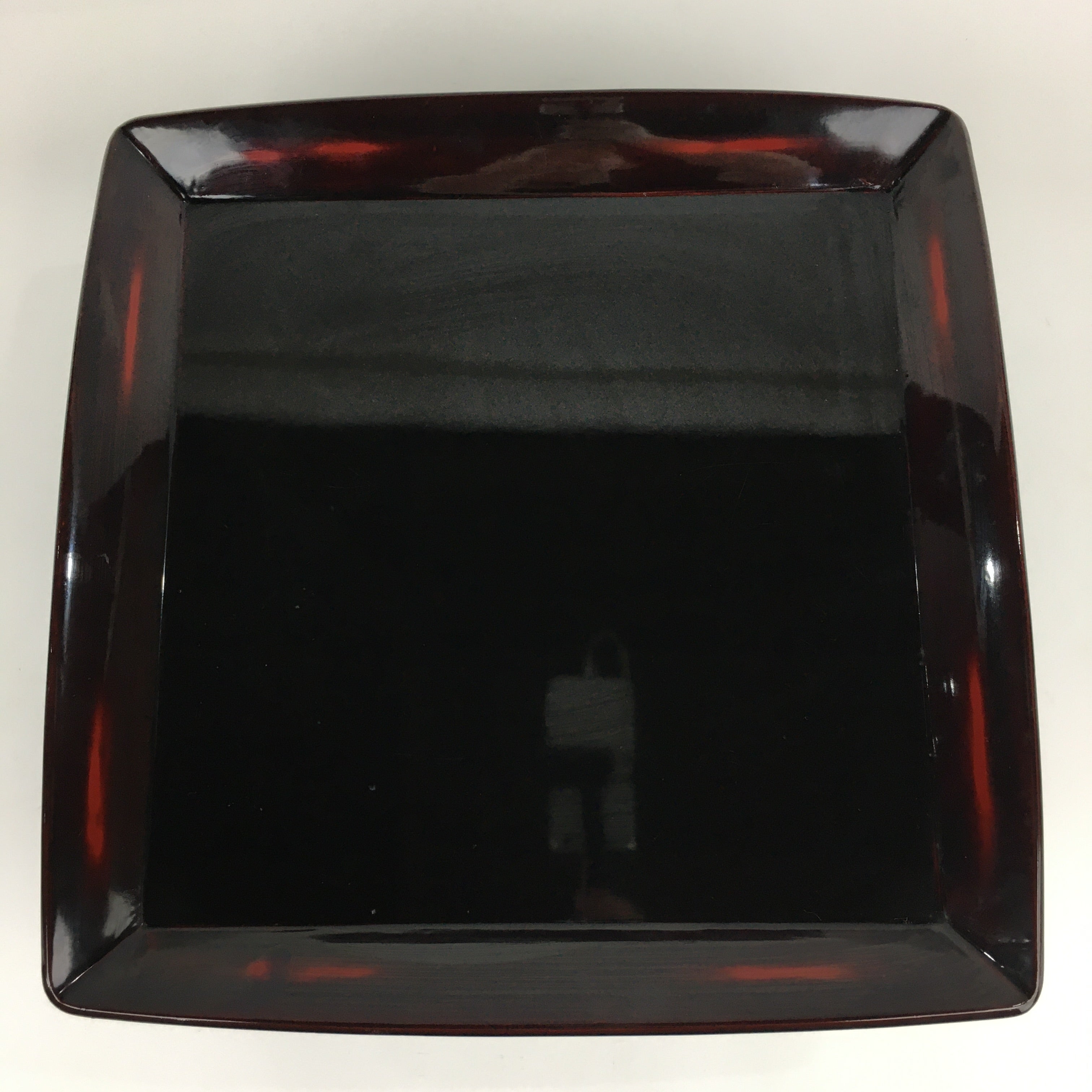 Japanese Wooden Legged Tray Lacquered Table Vtg Ozen Black Nurimono UR753