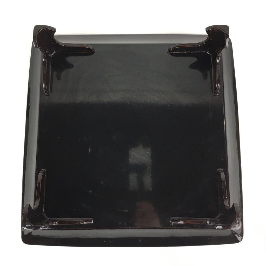 Japanese Wooden Legged Tray Lacquered Table Vtg Ozen Black Nurimono UR753
