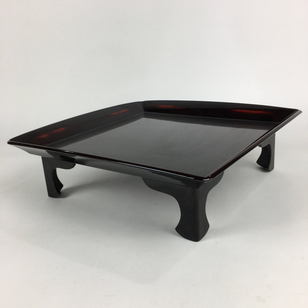 Japanese Wooden Legged Tray Lacquered Table Vtg Ozen Black Nurimono UR753