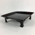 Japanese Wooden Legged Tray Lacquered Table Vtg Ozen Black Nurimono UR753