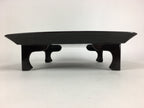 Japanese Wooden Legged Tray Lacquered Table Vtg Ozen Black Nurimono UR754