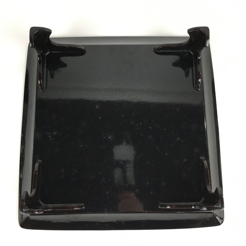 Japanese Wooden Legged Tray Lacquered Table Vtg Ozen Black Nurimono UR754