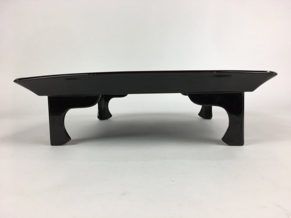 Japanese Wooden Legged Tray Lacquered Table Vtg Ozen Black Nurimono UR755