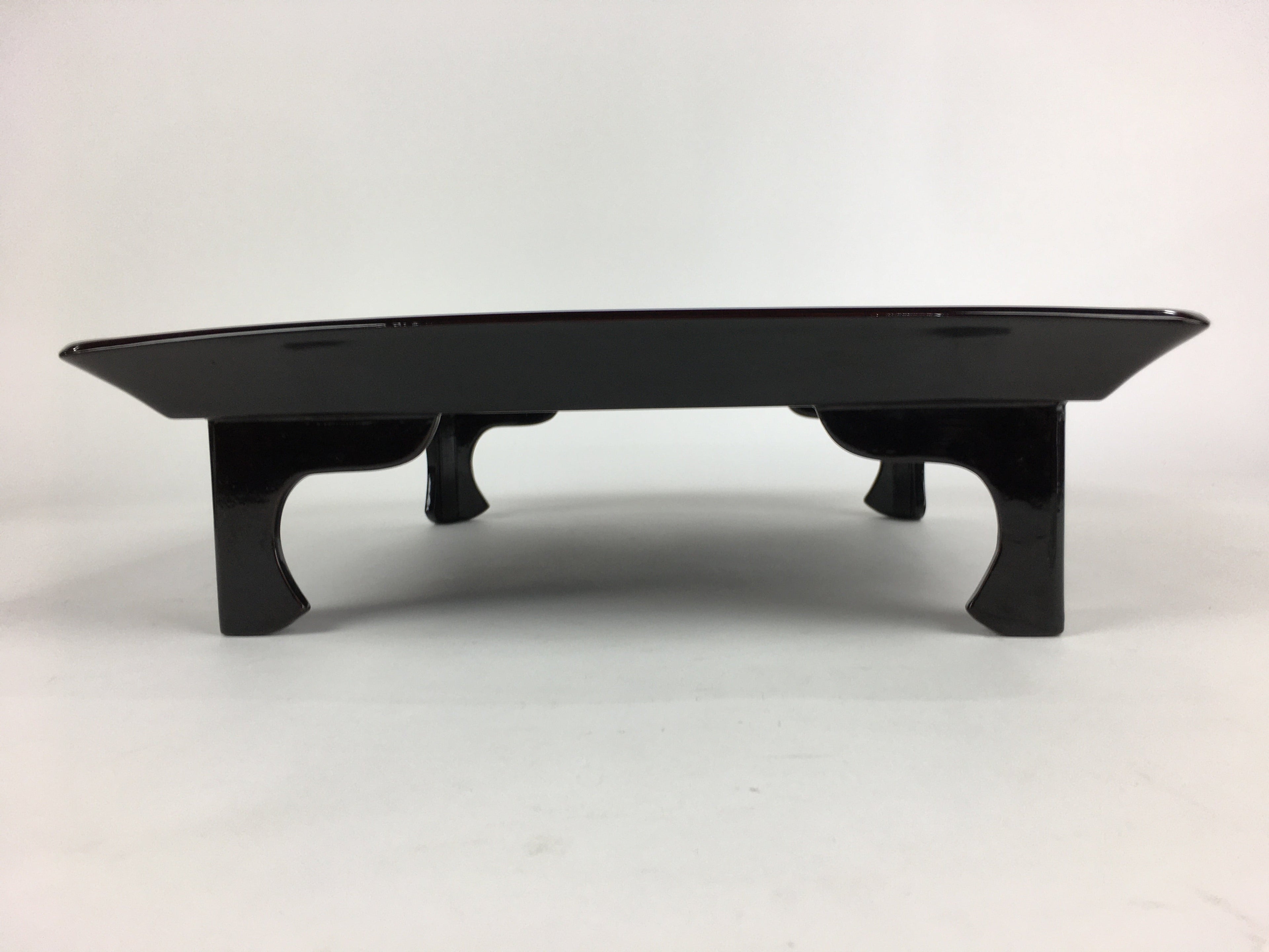 Japanese Wooden Legged Tray Lacquered Table Vtg Ozen Black Nurimono UR755