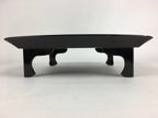 Japanese Wooden Legged Tray Lacquered Table Vtg Ozen Black Nurimono UR755