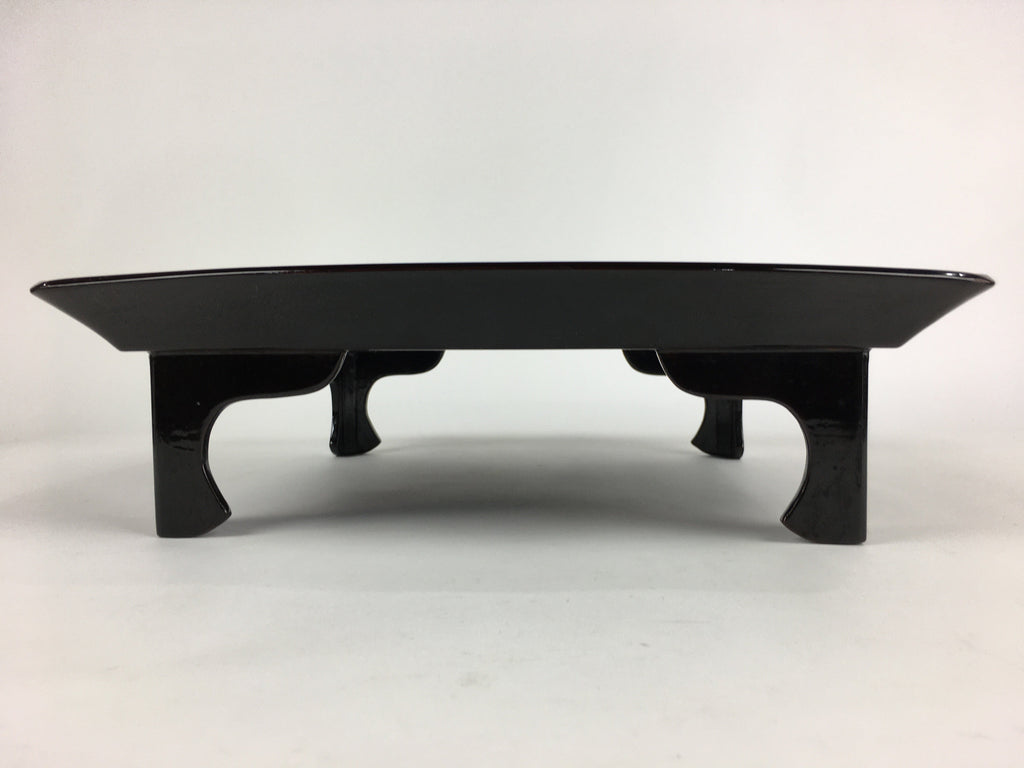 Japanese Wooden Legged Tray Lacquered Table Vtg Ozen Black Nurimono UR755
