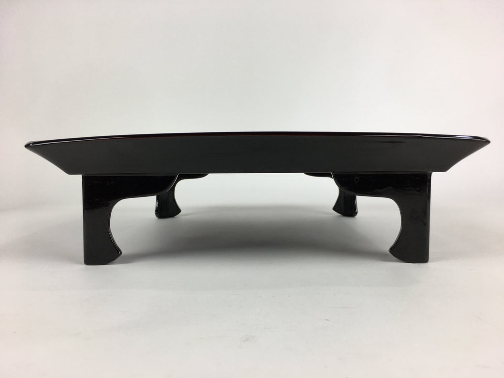 Japanese Wooden Legged Tray Lacquered Table Vtg Ozen Black Nurimono UR755
