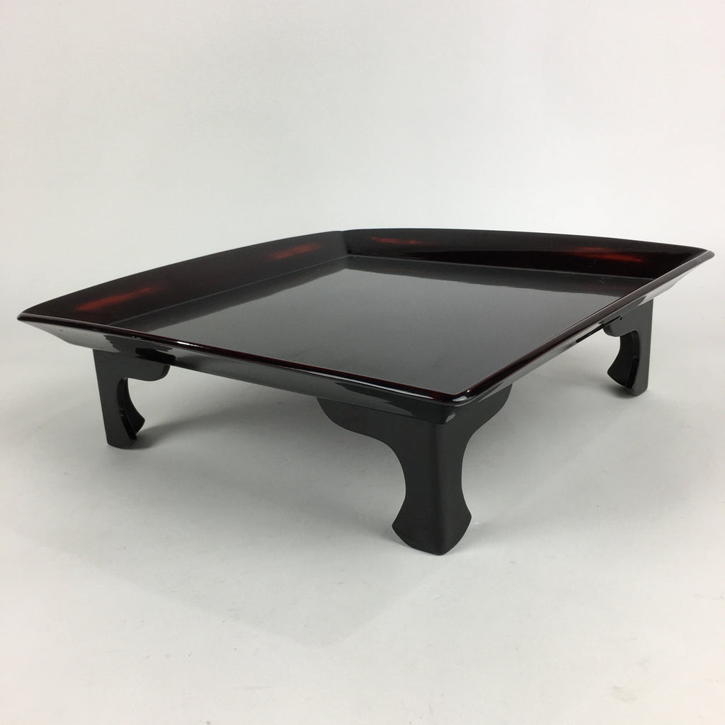 Japanese Wooden Legged Tray Lacquered Table Vtg Ozen Black Nurimono UR755
