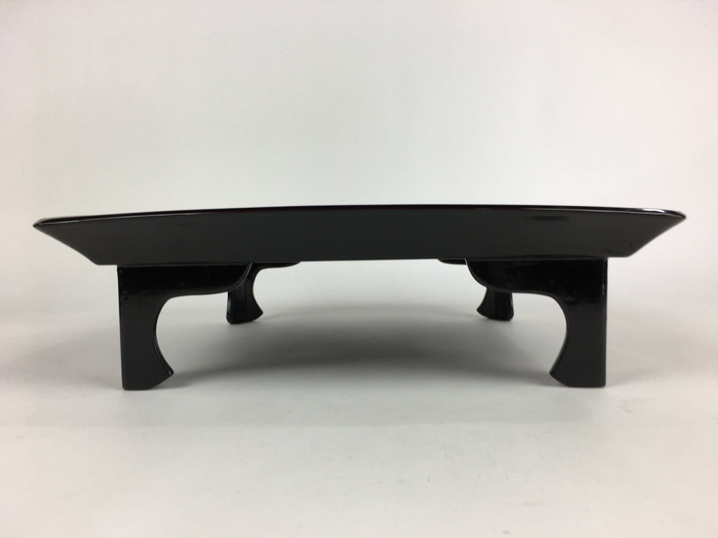 Japanese Wooden Legged Tray Lacquered Table Vtg Ozen Black Nurimono UR756