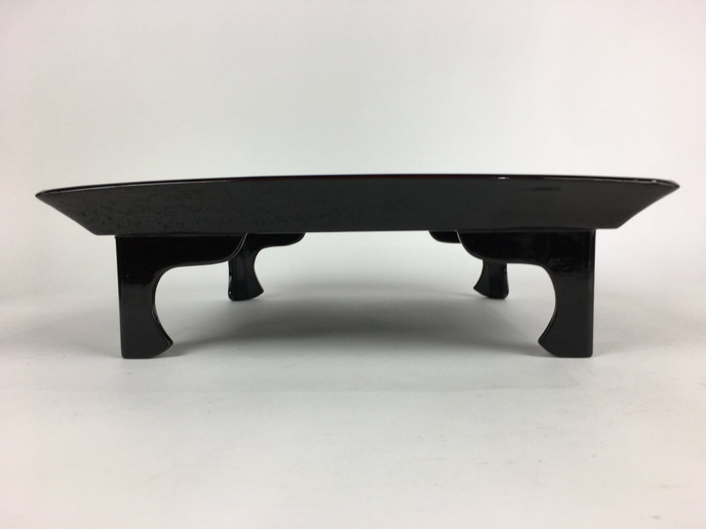 Japanese Wooden Legged Tray Lacquered Table Vtg Ozen Black Nurimono UR756