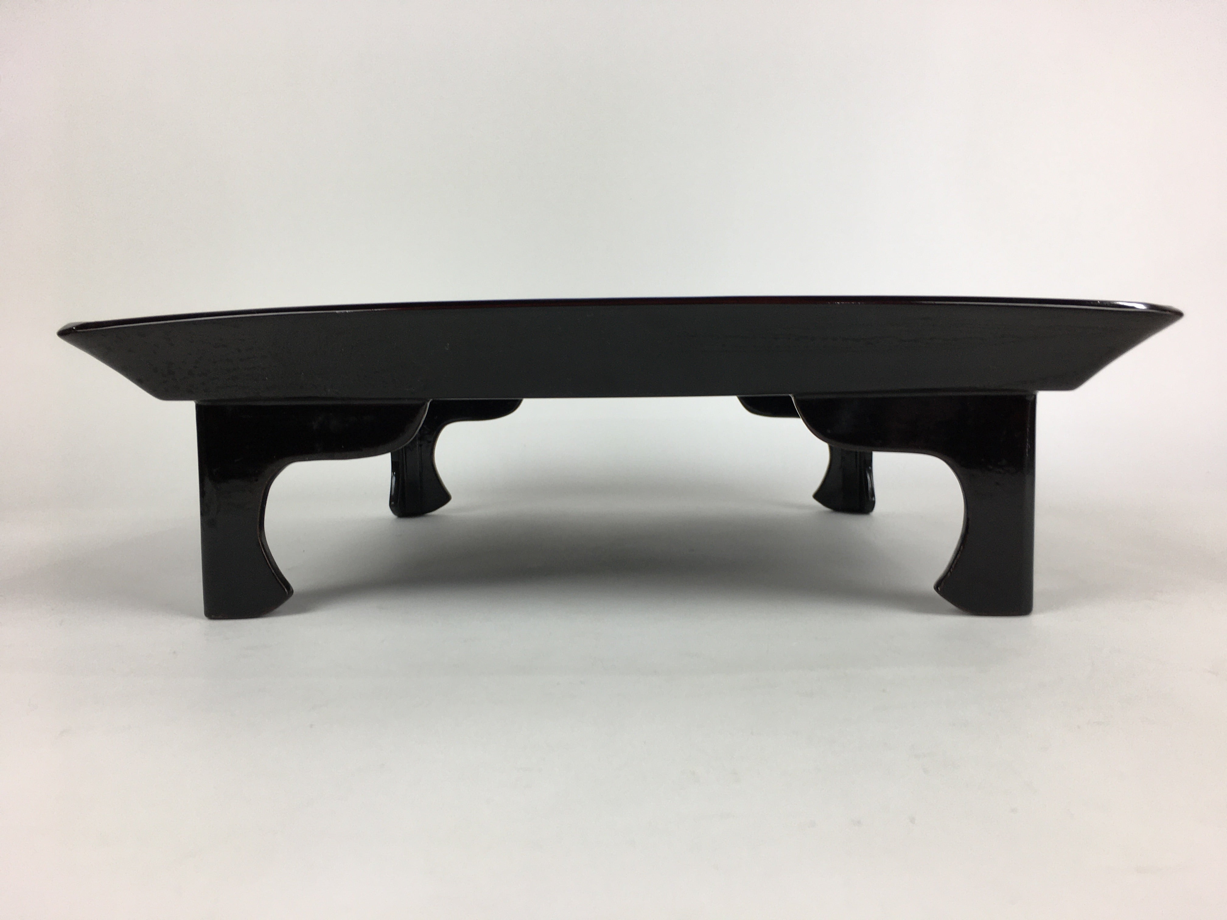 Japanese Wooden Legged Tray Lacquered Table Vtg Ozen Black Nurimono UR756