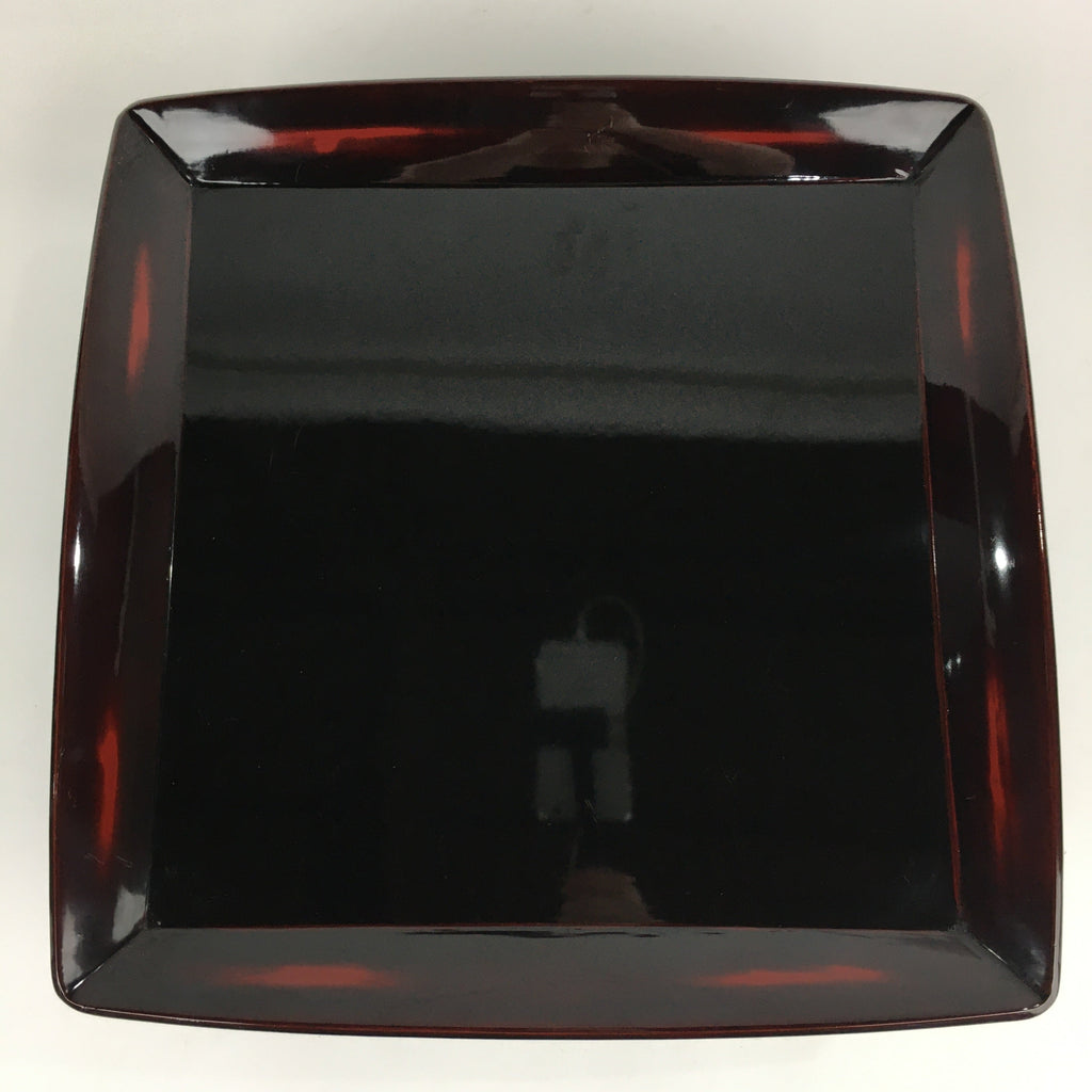 Japanese Wooden Legged Tray Lacquered Table Vtg Ozen Black Nurimono UR756
