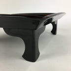 Japanese Wooden Legged Tray Lacquered Table Vtg Ozen Black Nurimono UR756