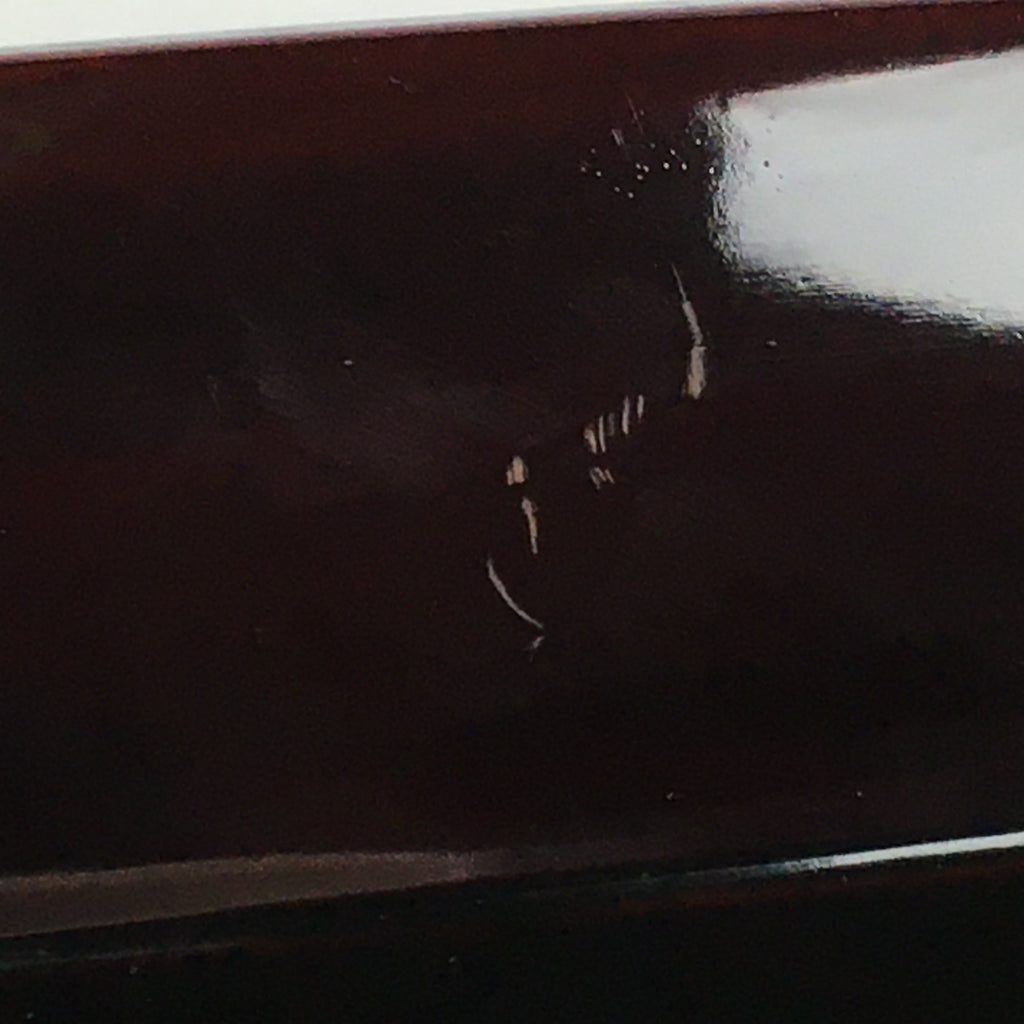 Japanese Wooden Legged Tray Lacquered Table Vtg Ozen Black Nurimono UR756