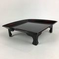 Japanese Wooden Legged Tray Lacquered Table Vtg Ozen Black Nurimono UR756