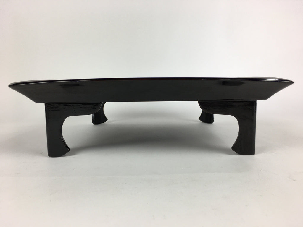 Japanese Wooden Legged Tray Lacquered Table Vtg Ozen Black Nurimono UR757