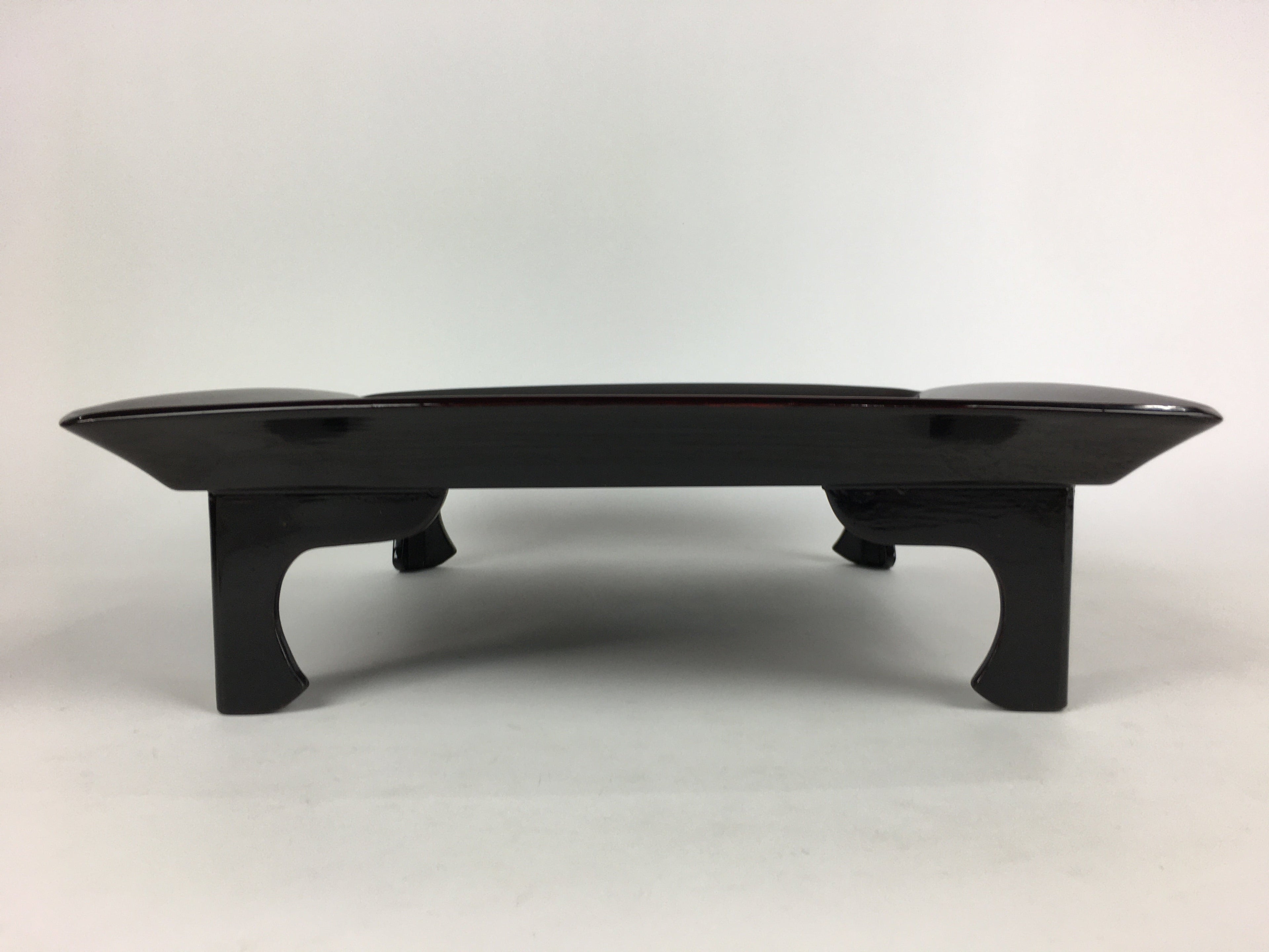 Japanese Wooden Legged Tray Lacquered Table Vtg Ozen Black Nurimono UR757