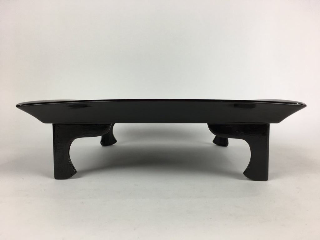 Japanese Wooden Legged Tray Lacquered Table Vtg Ozen Black Nurimono UR757