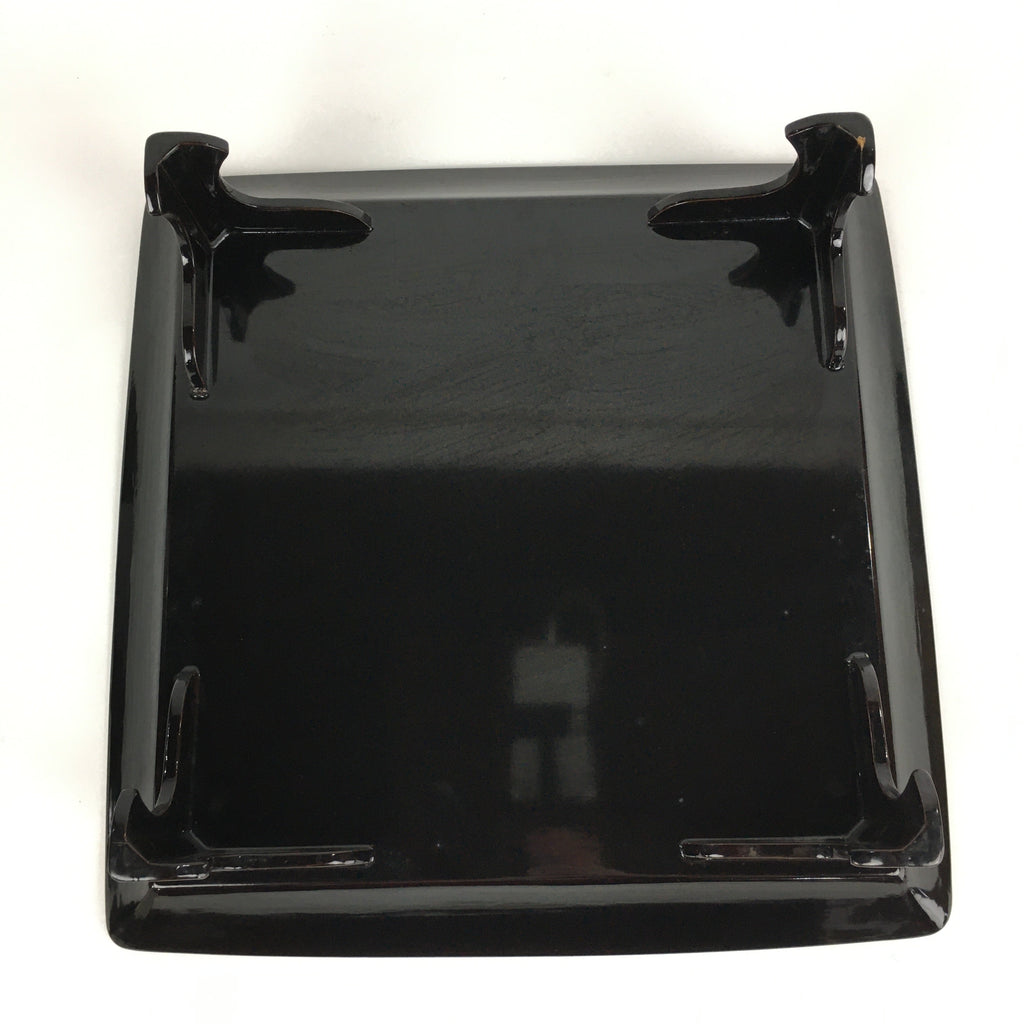 Japanese Wooden Legged Tray Lacquered Table Vtg Ozen Black Nurimono UR757