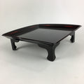 Japanese Wooden Legged Tray Lacquered Table Vtg Ozen Black Nurimono UR757