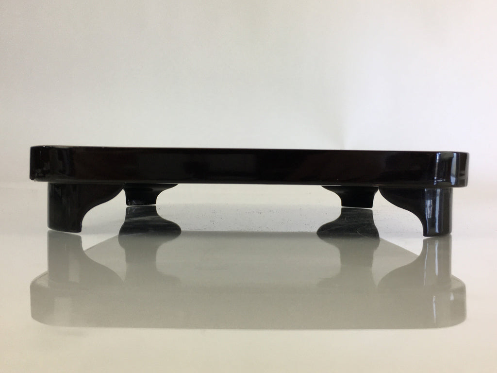 Japanese Wooden Legged Tray Lacquered Table Vtg Ozen Black UR793