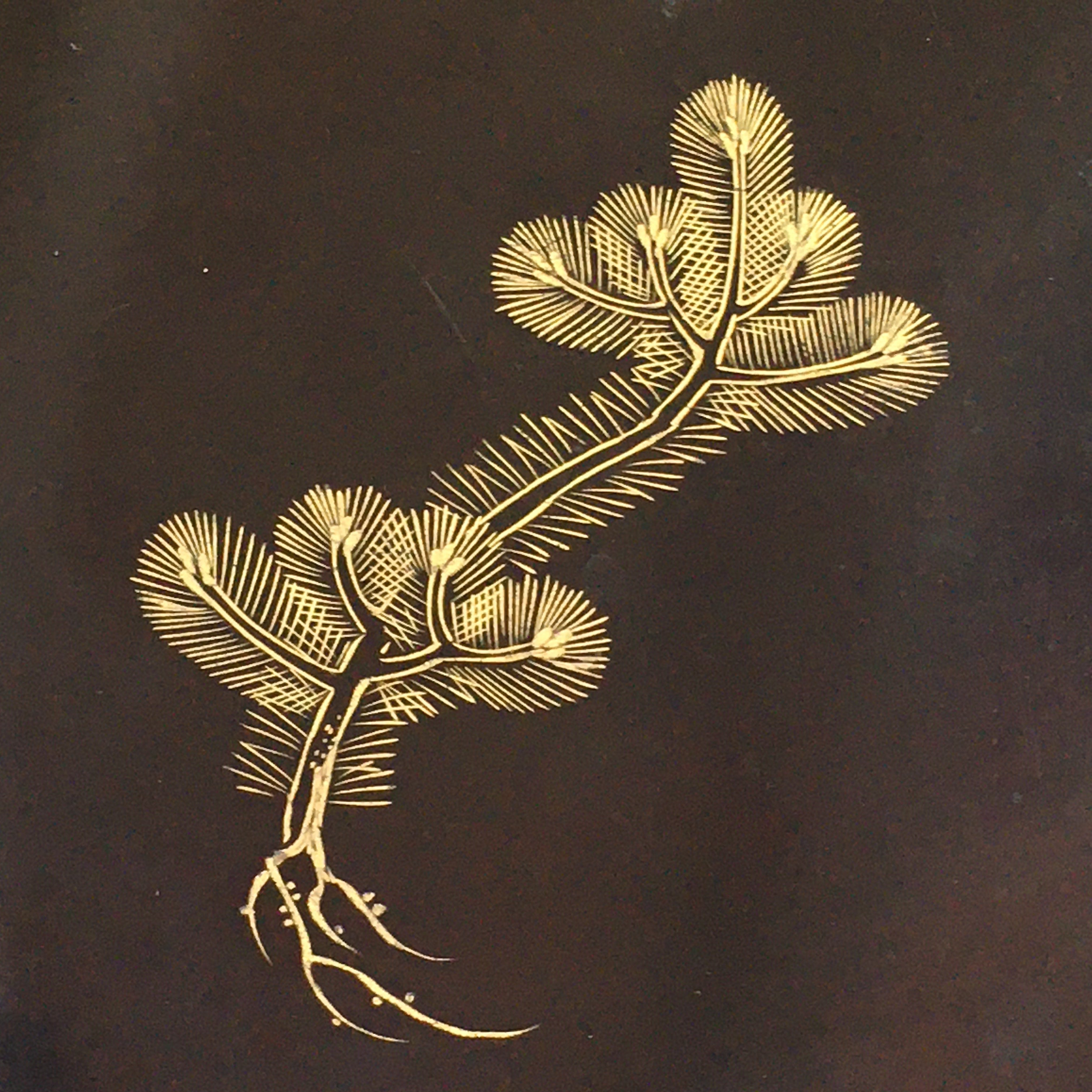 Japanese Wooden Legged Tray Lacquered Table Vtg Ozen Black UR793