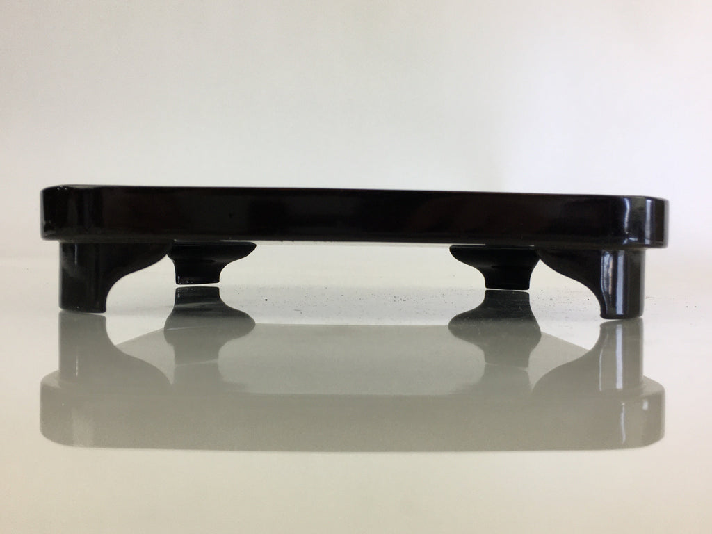 Japanese Wooden Legged Tray Lacquered Table Vtg Ozen Black UR795