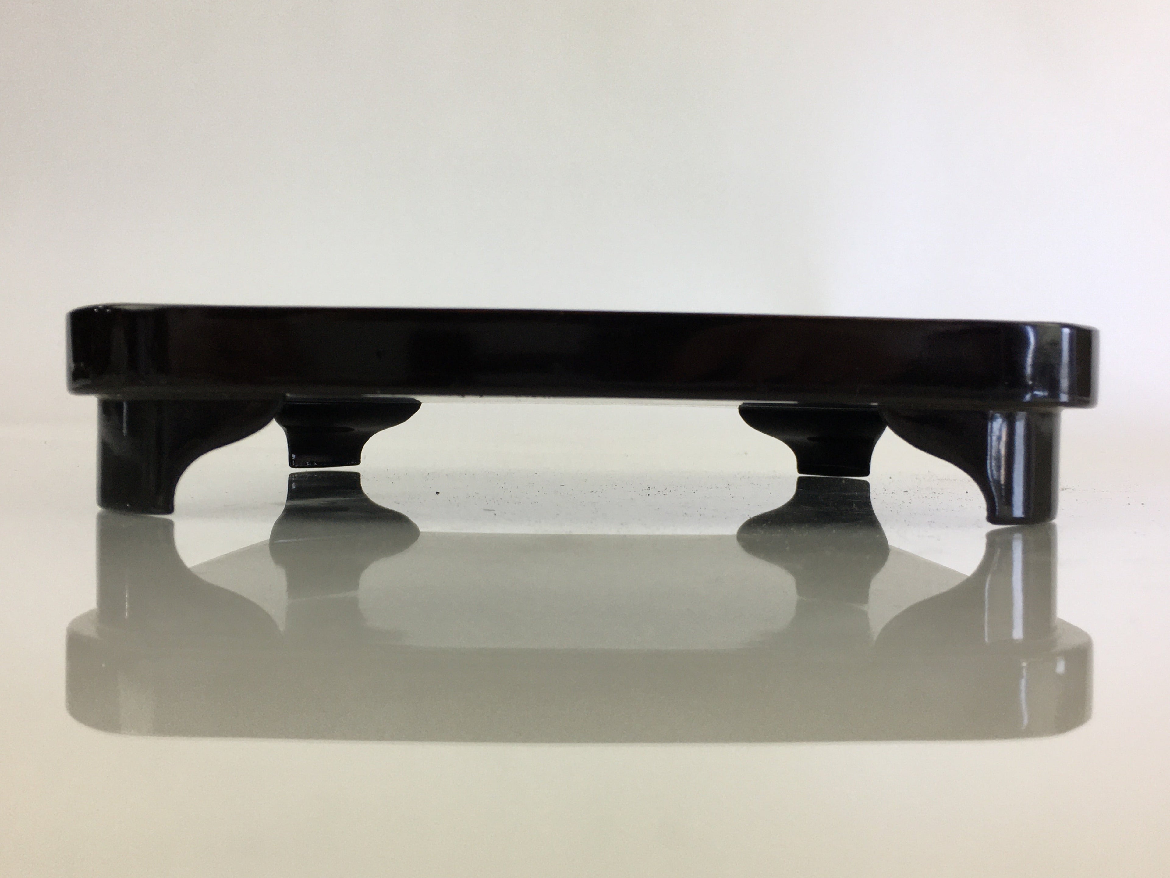 Japanese Wooden Legged Tray Lacquered Table Vtg Ozen Black UR795