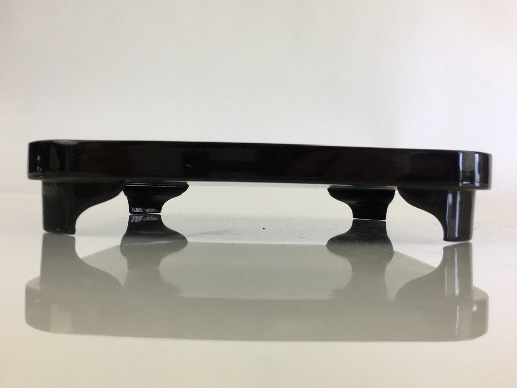 Japanese Wooden Legged Tray Lacquered Table Vtg Ozen Black UR795