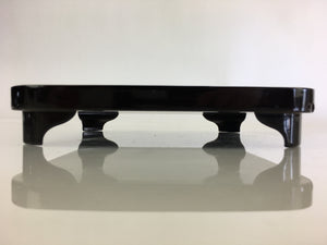Japanese Wooden Legged Tray Lacquered Table Vtg Ozen Black UR796