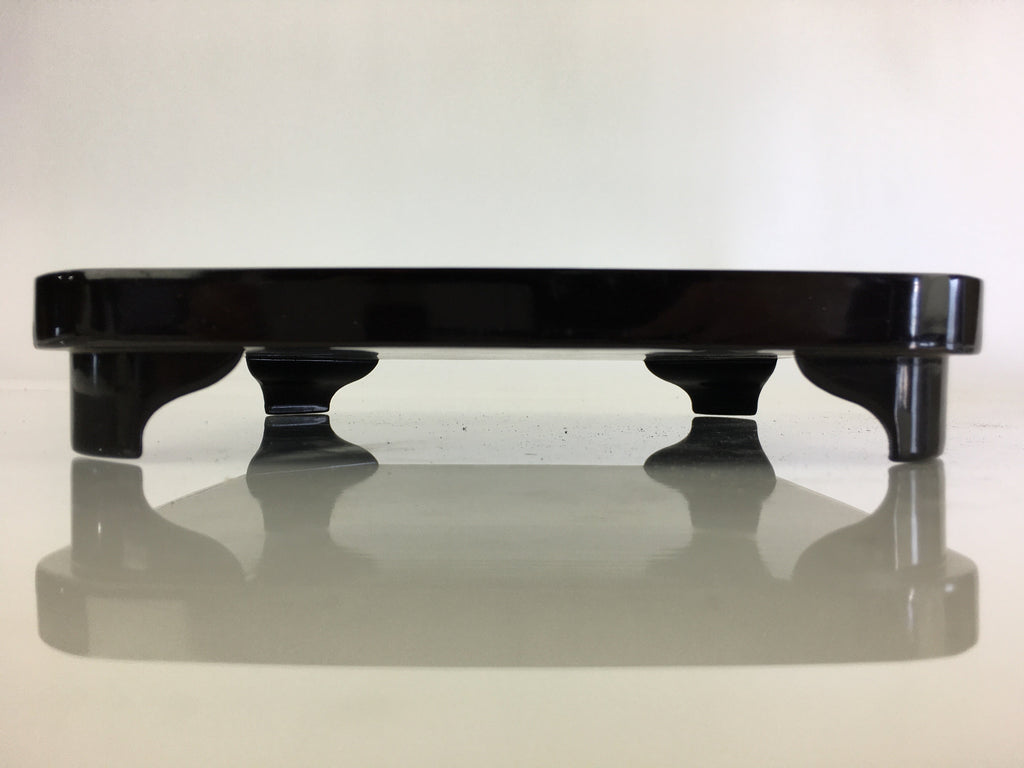 Japanese Wooden Legged Tray Lacquered Table Vtg Ozen Black UR797