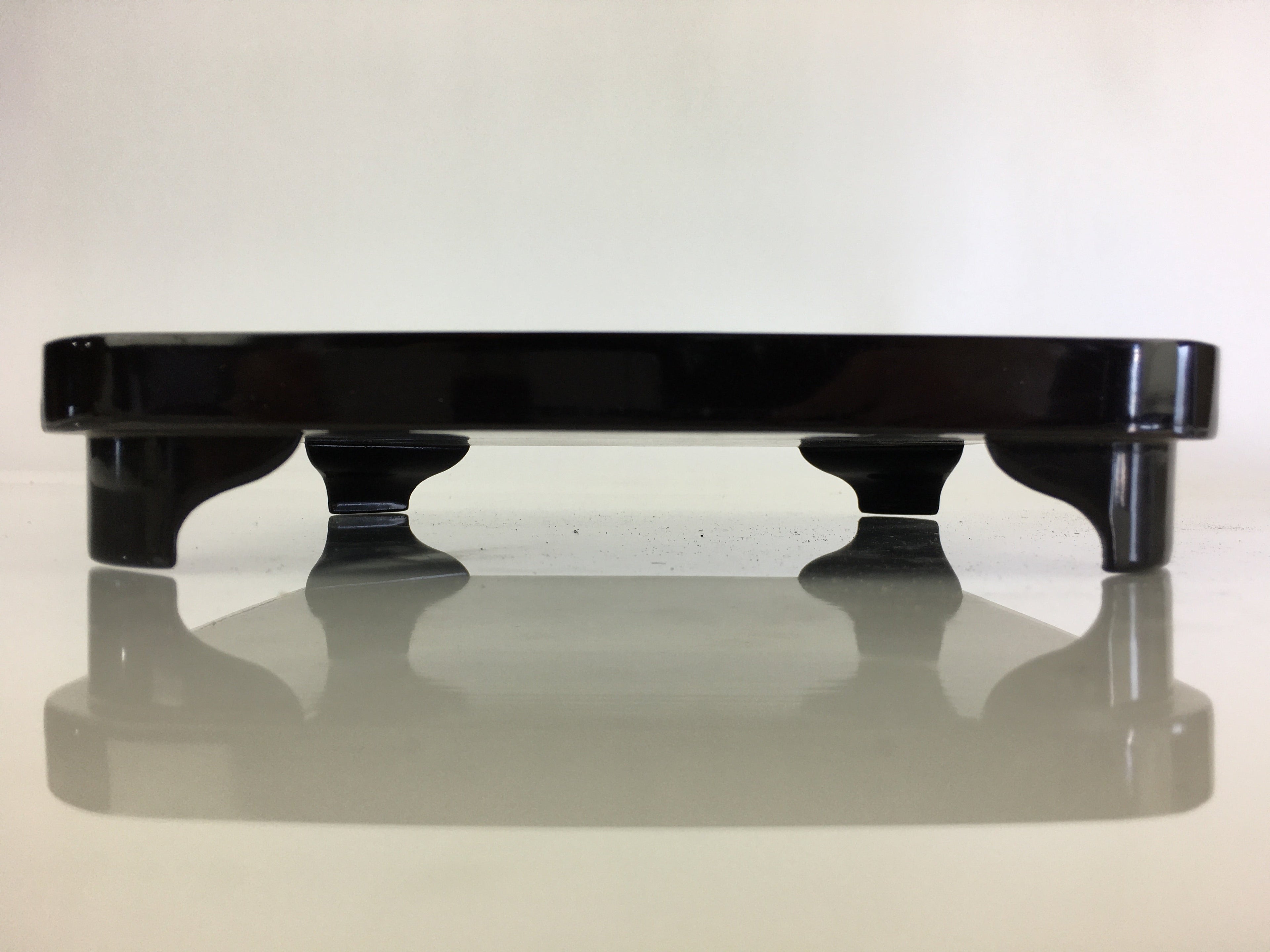 Japanese Wooden Legged Tray Lacquered Table Vtg Ozen Black UR797