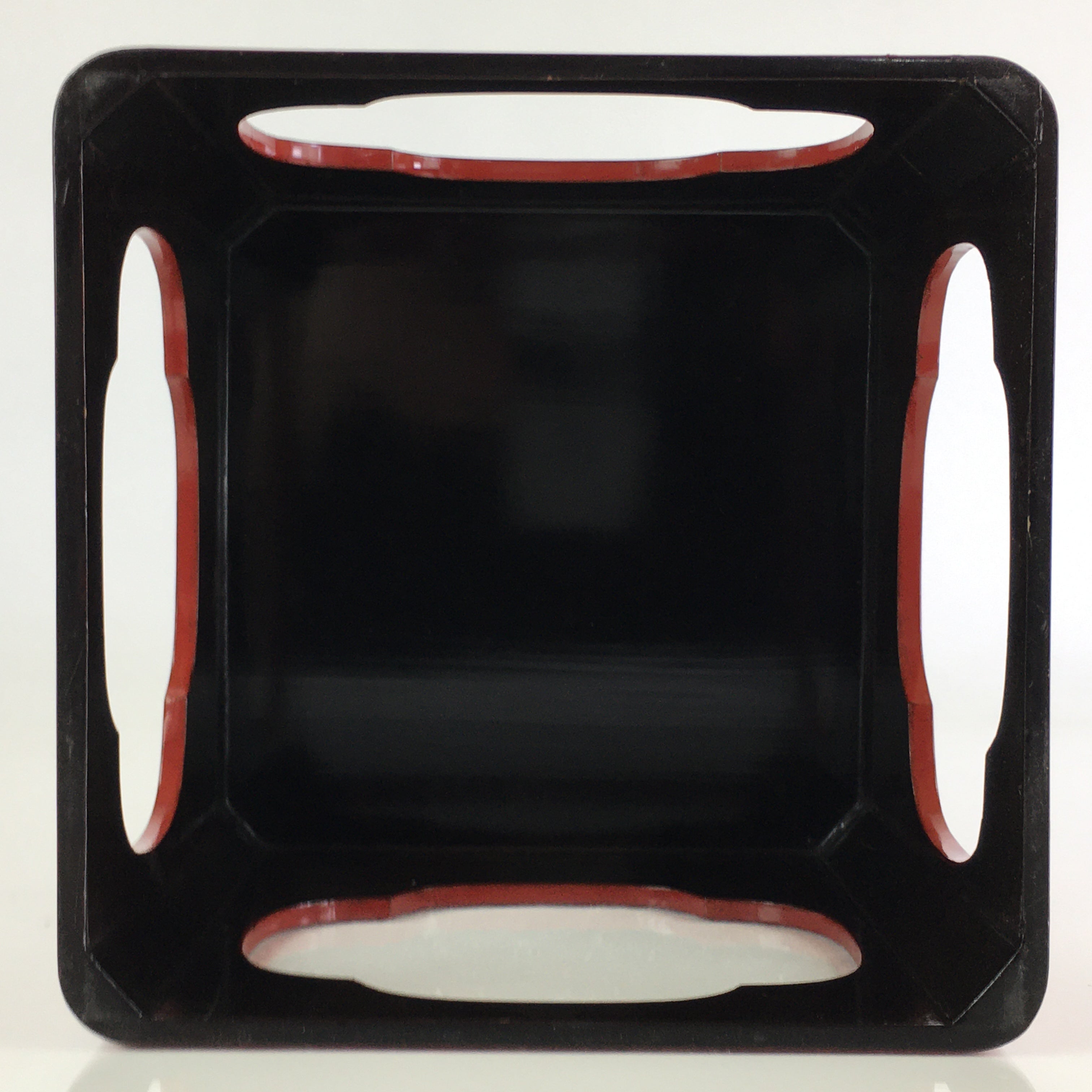 Japanese Wooden Legged Tray Lacquered Table Vtg Ozen Maki-e Red UR803