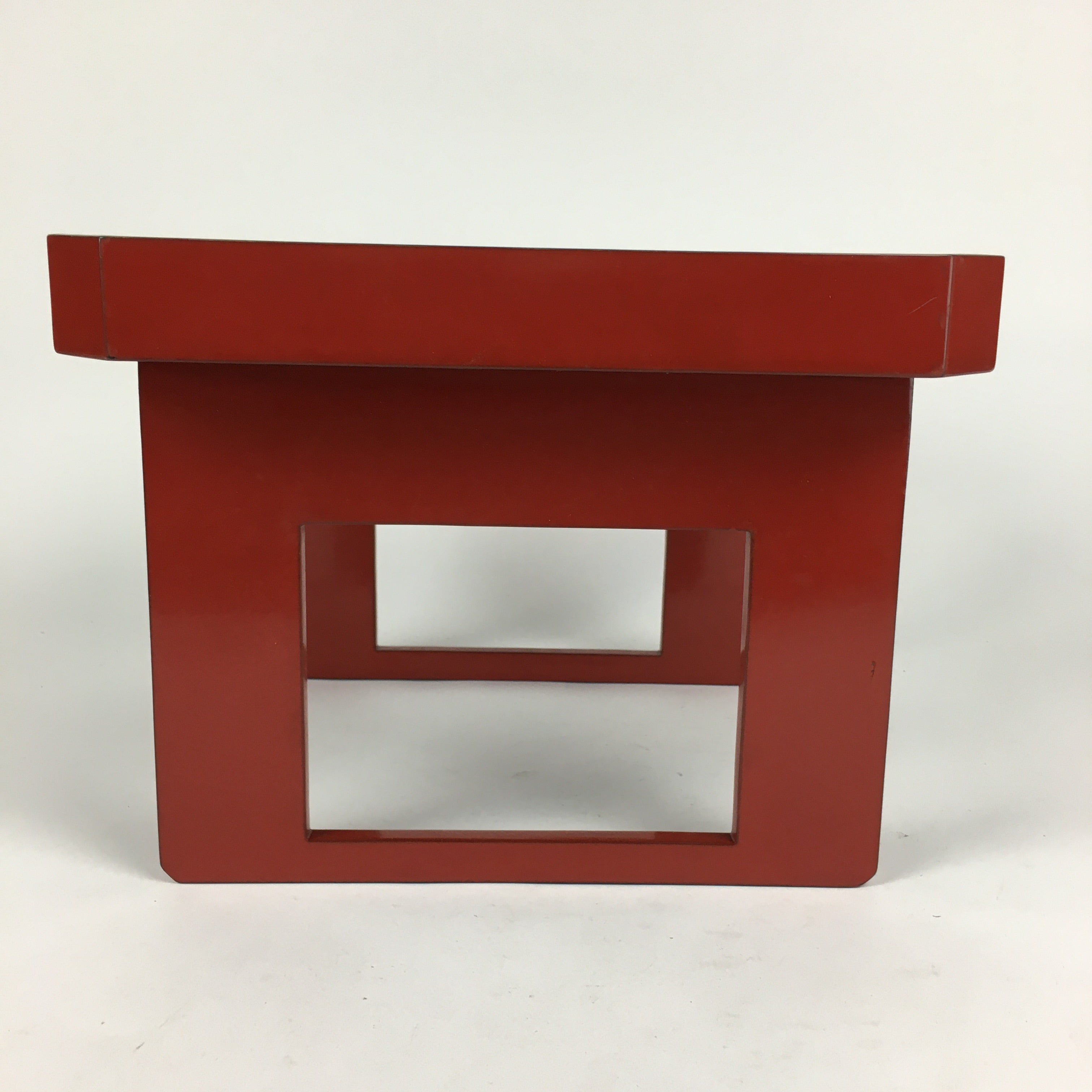 Japanese Wooden Legged Tray Lacquered Table Vtg Ozen Red Nurimono UR625