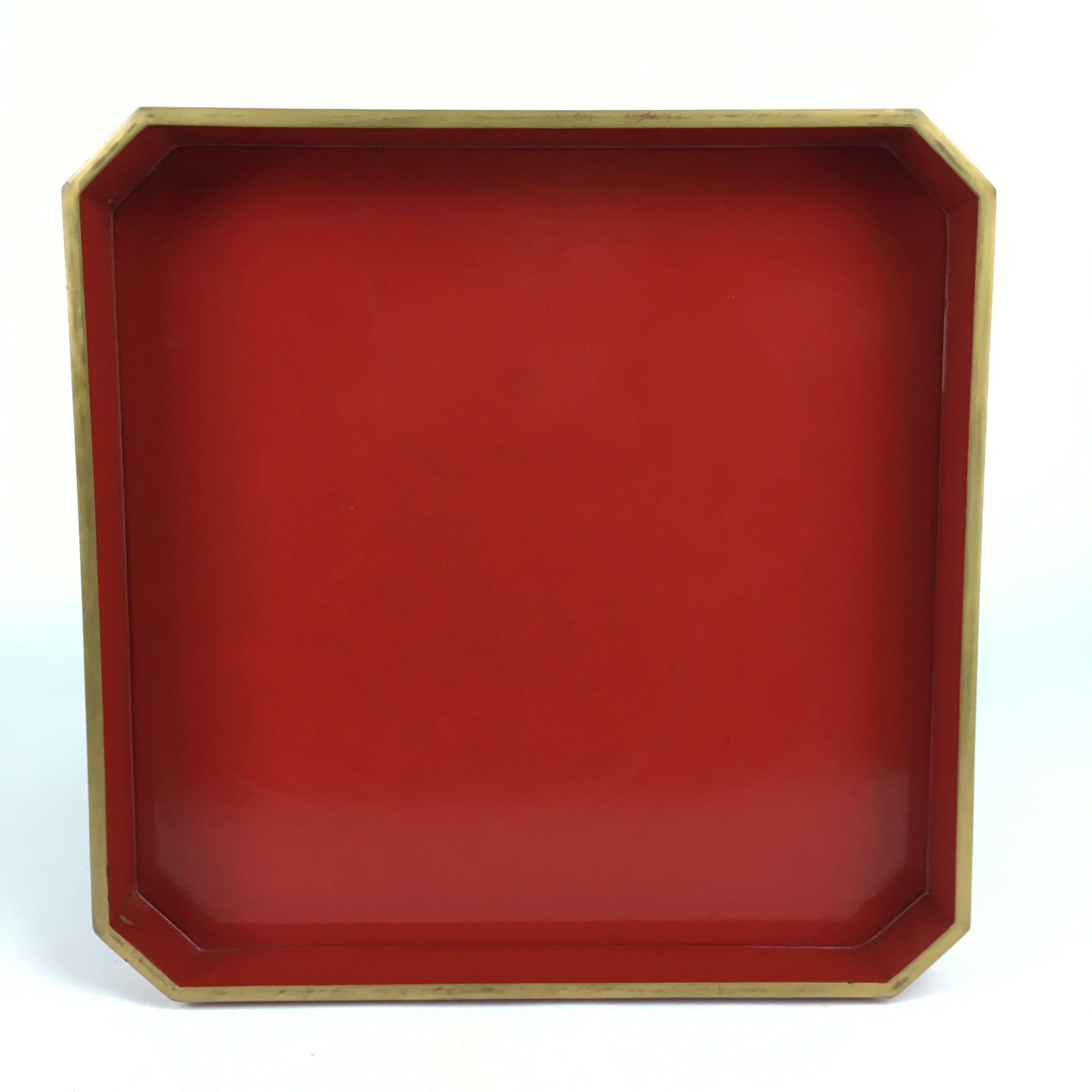 Japanese Wooden Legged Tray Lacquered Table Vtg Ozen Red Nurimono UR625